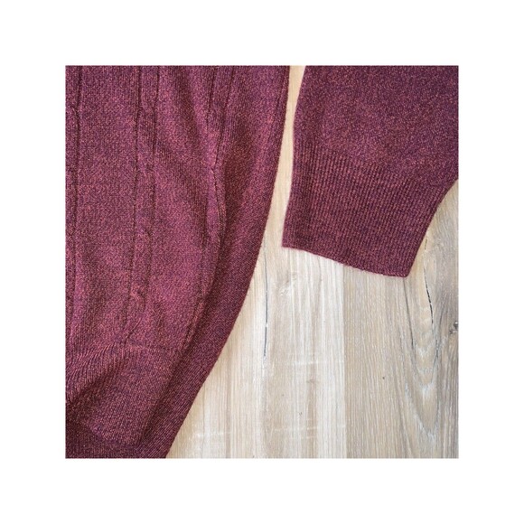 DOCKERS Mens Tight Knit Size Medium Maroon Pullover Sweater Size XXL EUC - Picture 8 of 14